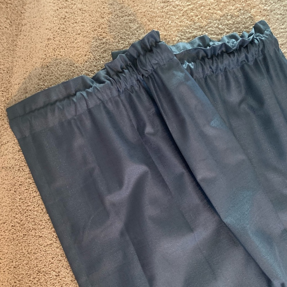 Navy Curtains Set of Two